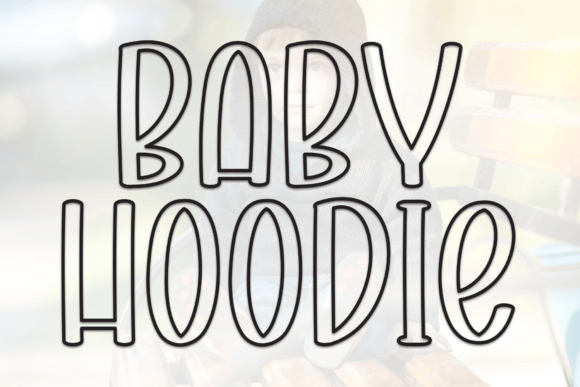 Baby Hoodie Font for Creative Projects