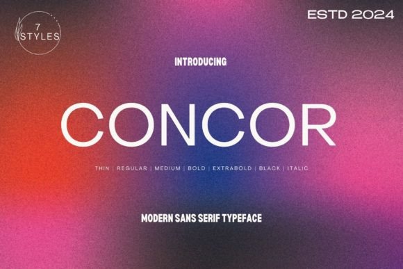 Concur Family Font for Business