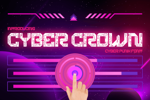 Cyber Crown: A Futuristic Typeface for Bold Branding