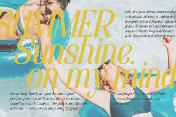 Elsain Font for Editorial Design