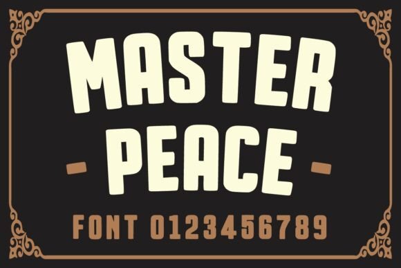 Master Peace: A Vintage Display Font for Web Headers