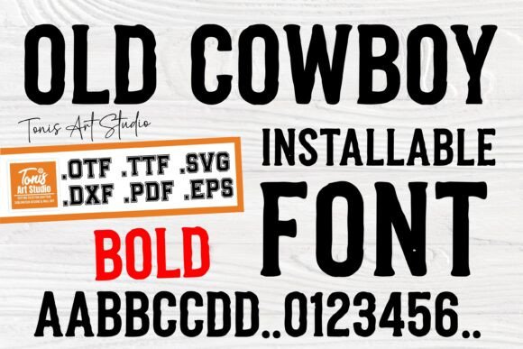 Old Cowboy Bold Typeface for Western Branding