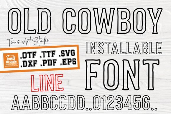 Old Cowboy Line Font for Rustic Brand Identity