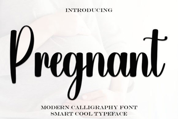 Pregnant Font: Trendy Handwritten Type
