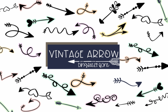 Vintage Arrow Font for Creative Web Design